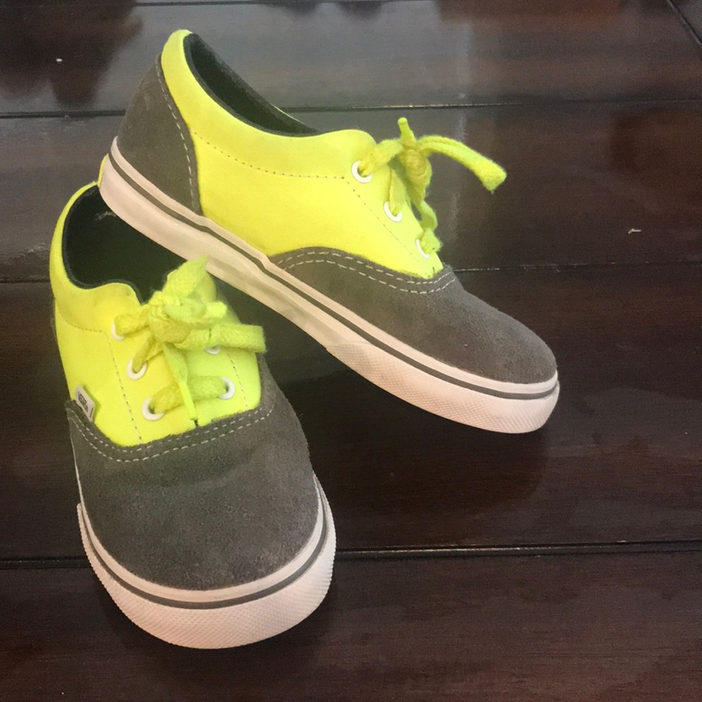 Vans Era Kids Shoes - (2 Tone) Grey/Neon Yellow